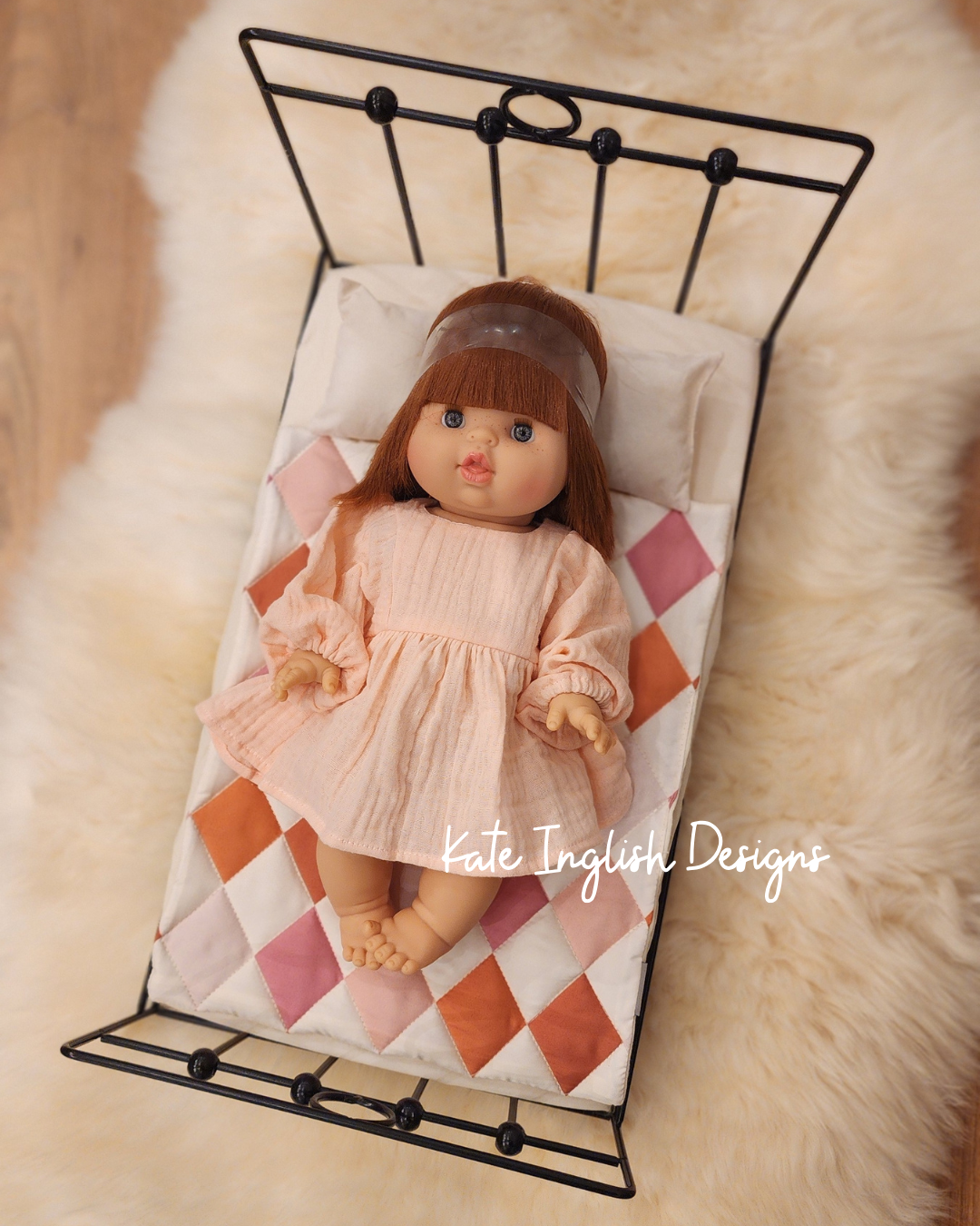 Black Metal Dolls Bed