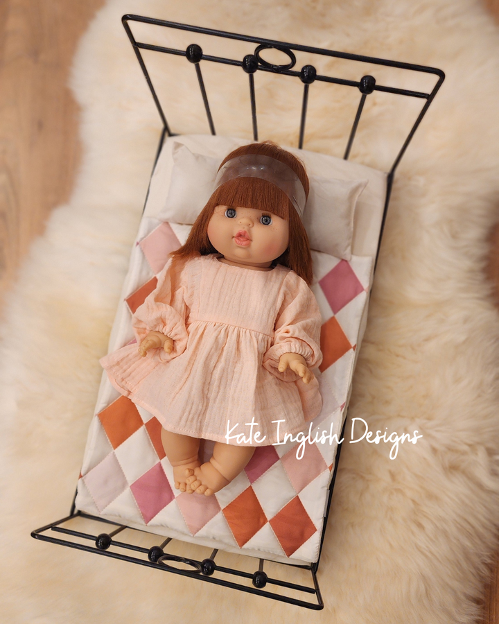 Black Metal Dolls Bed