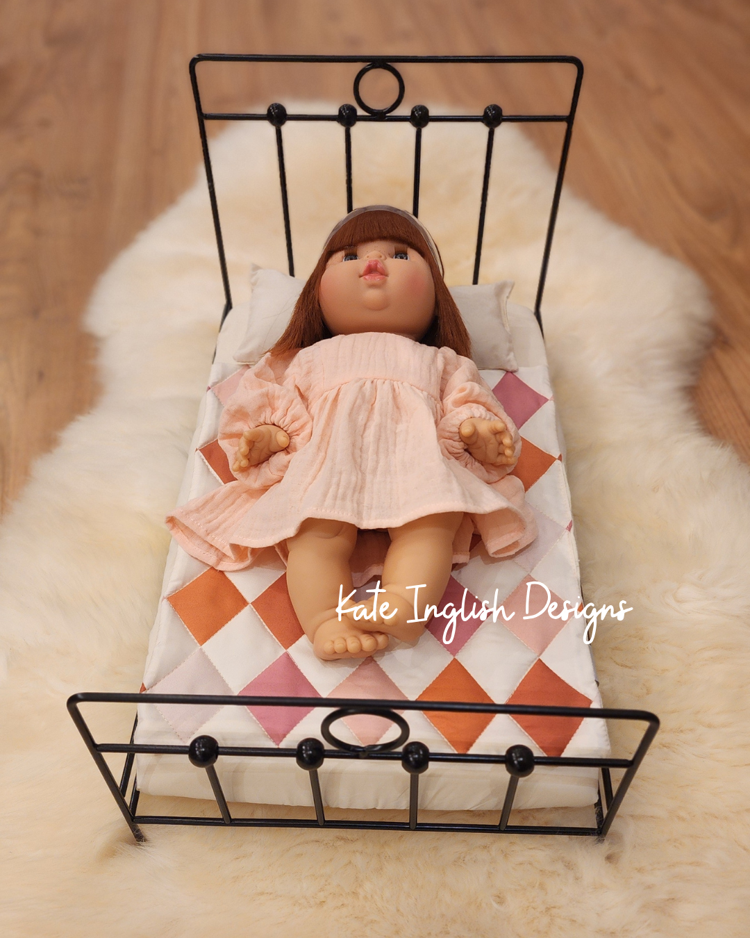 Black Metal Dolls Bed
