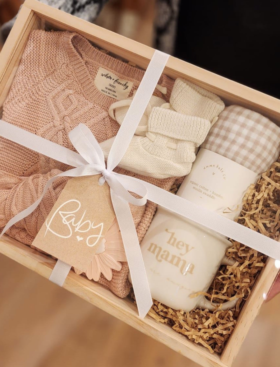 Handmade wooden keepsake baby boxes