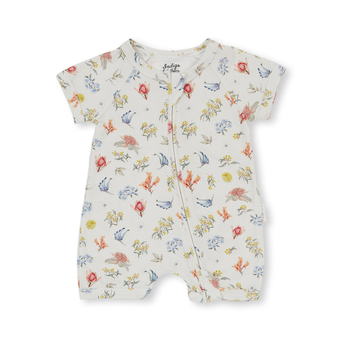 Grayson Short Zipsuit - Bush Flowers
