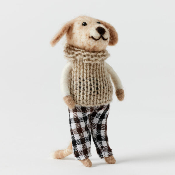 Felt Dog Figurines - Brian