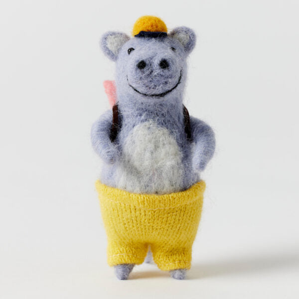 Felt Hippo Figurines - Henry