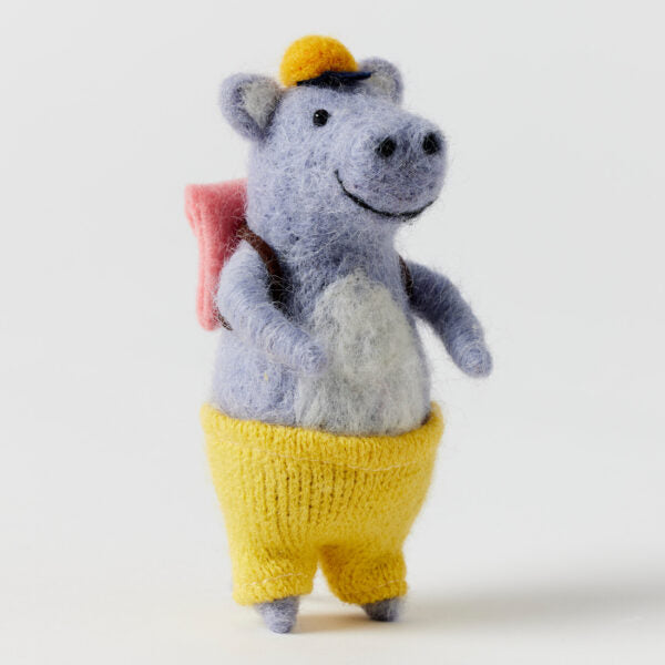 Felt Hippo Figurines - Henry
