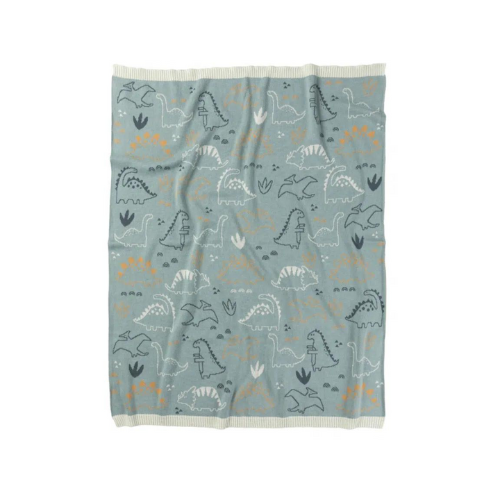 Knitted Baby Blanket - Jurassic Park