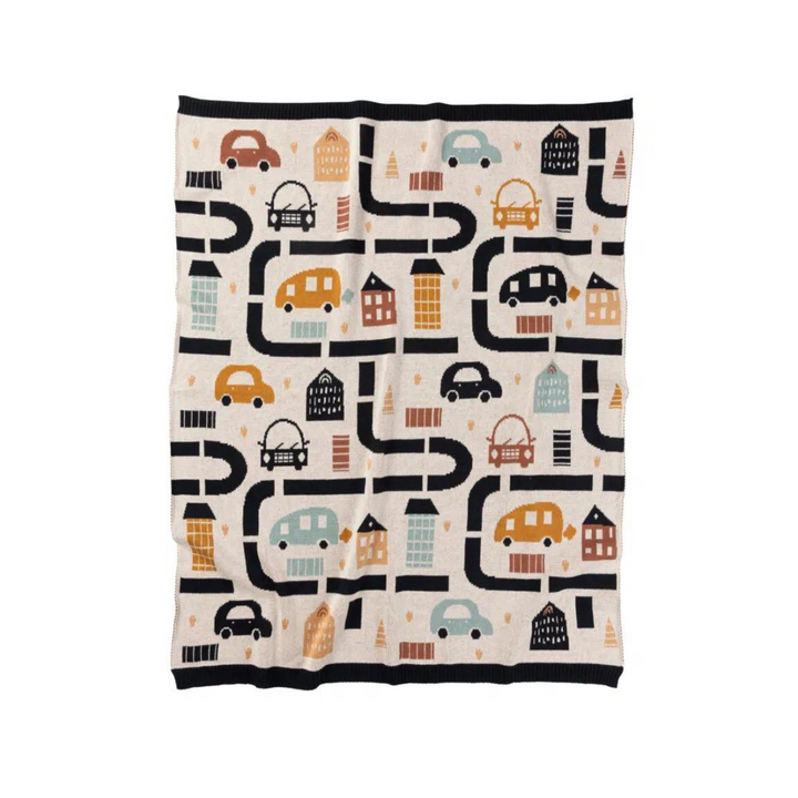 Knitted Baby Blanket - Transport