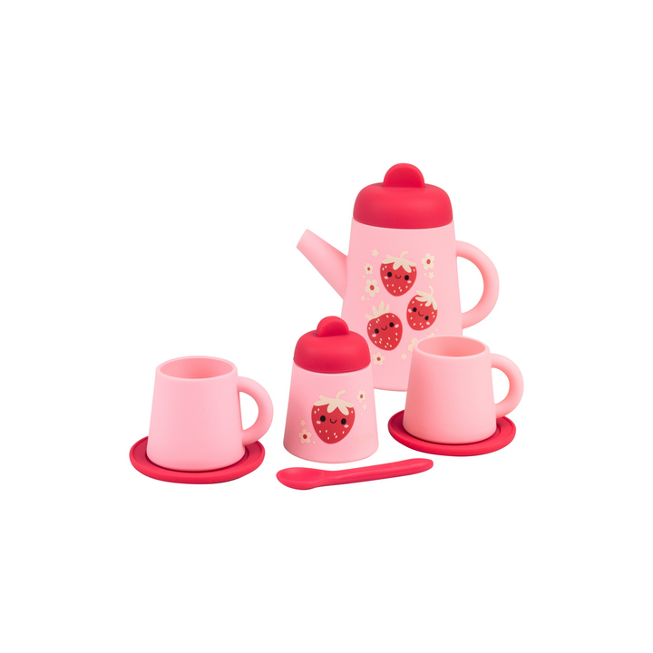 Silicone Tea Set - Strawberry Patch