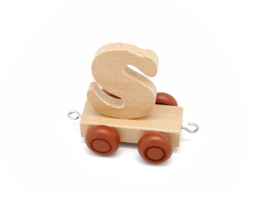 Letter S - Wooden Train