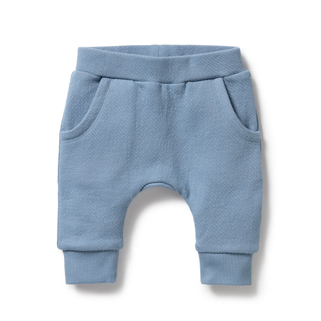 Storm Blue Organic Quilted Pant