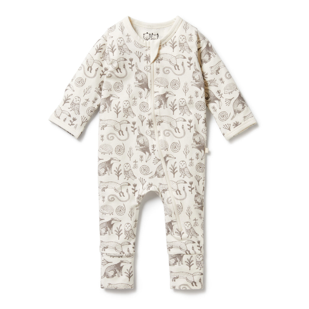 Wilson and Frenchy Tribal Woods Organic Zipsuit with Feet