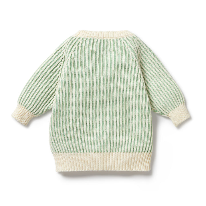 Mint Green Knitted Ribbed Jumper