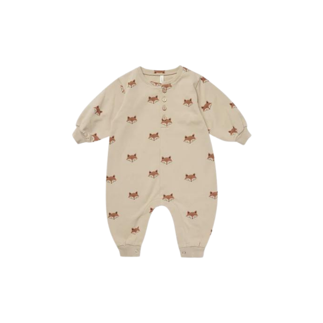 Relaxed Fleece Jumpsuit - Foxes