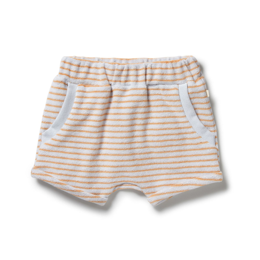 Wilson & Frenchy Organic Terry Slouch Short - Nutmeg Stripe