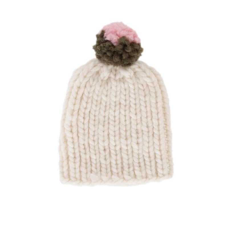 Acorn Kids Journey Chunky Beanie - Cream - kateinglishdesigns