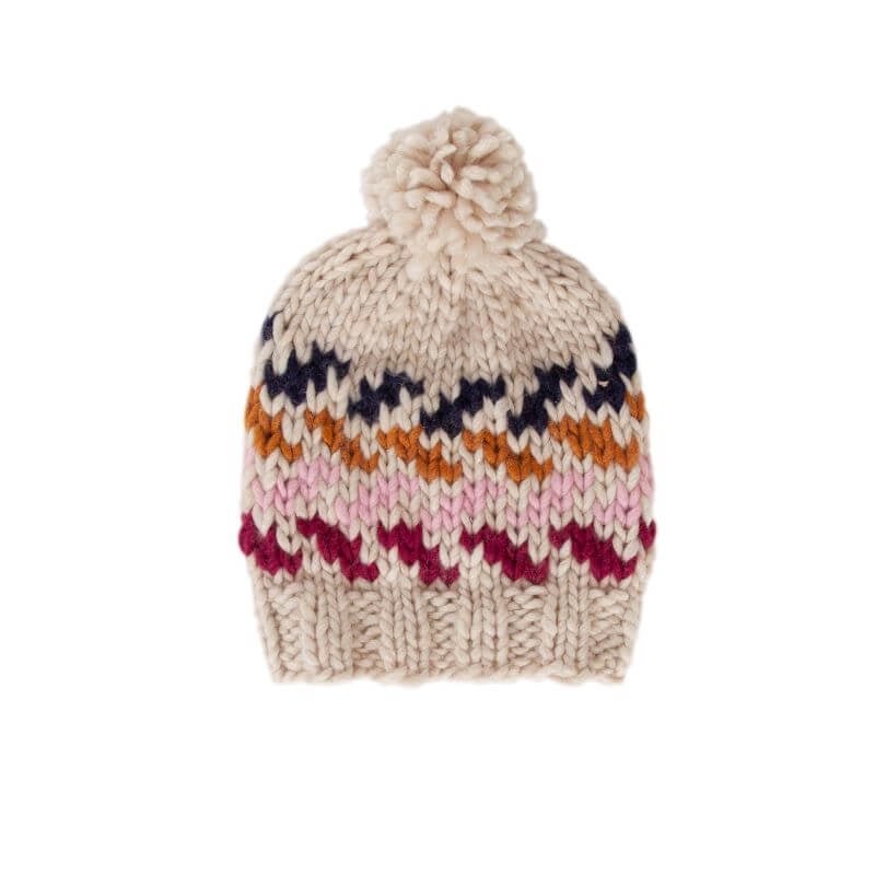 Zig Zag knitted beanie for kids