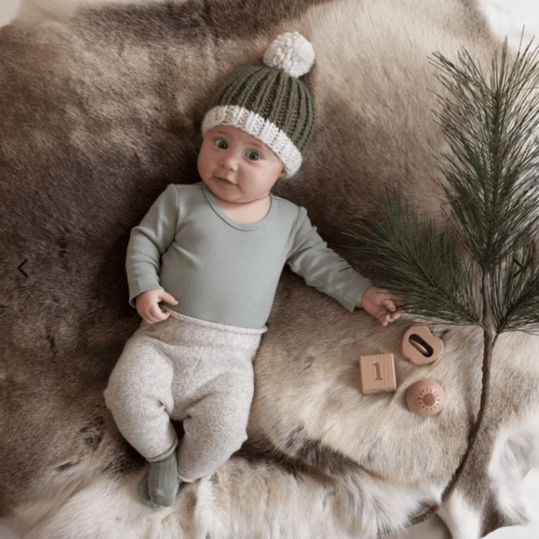 Acorn Kids Traveller Chunky Beanie - Khaki - kateinglishdesigns