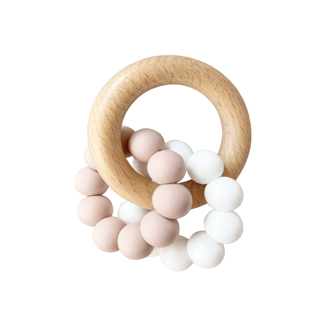 Alimrose Double Silicone Teether Ring - Assorted - kateinglishdesigns