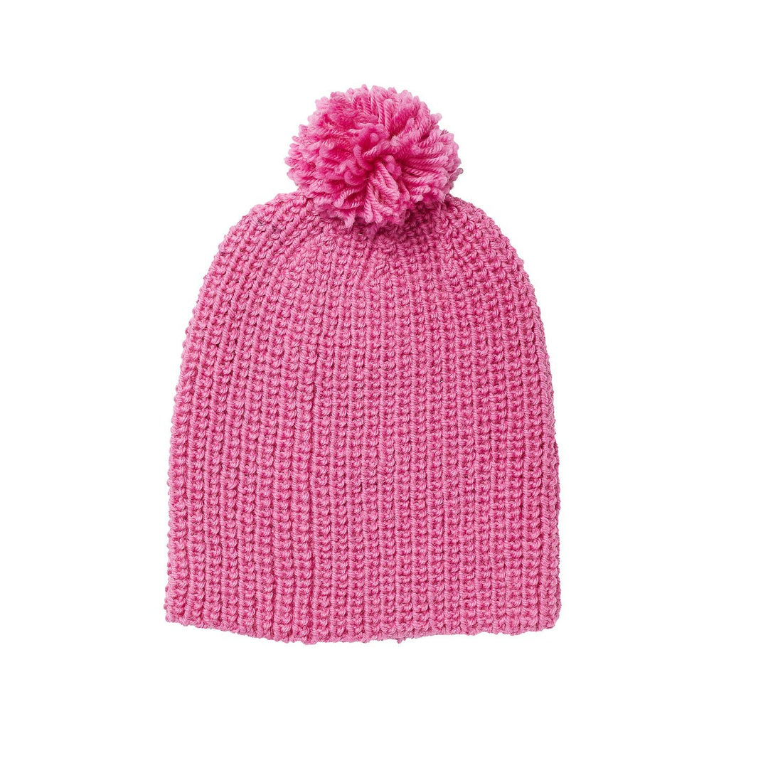 Bright pink knitted children's knitted beanie online