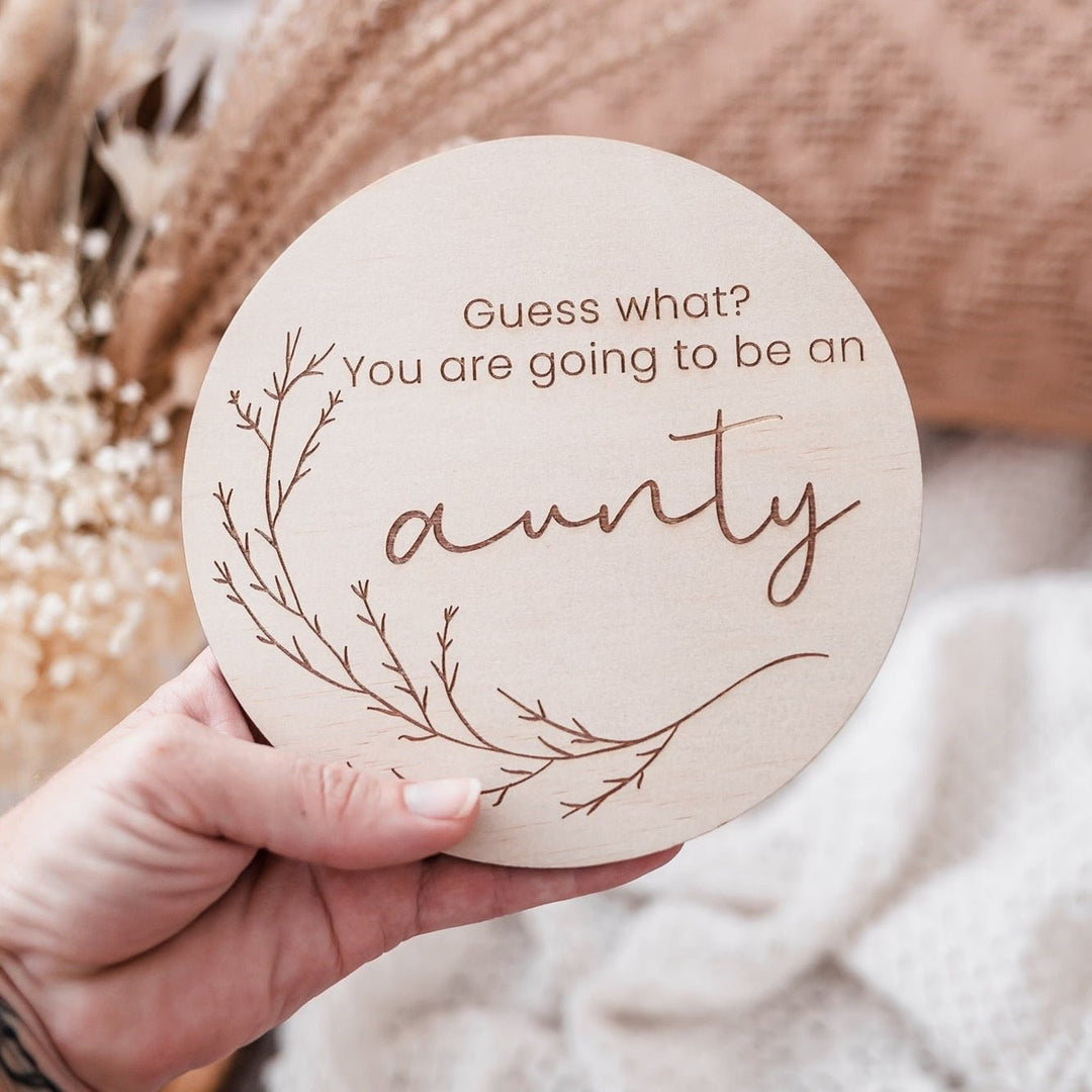 Hello Fern - Aunty Wooden Disc - kateinglishdesigns