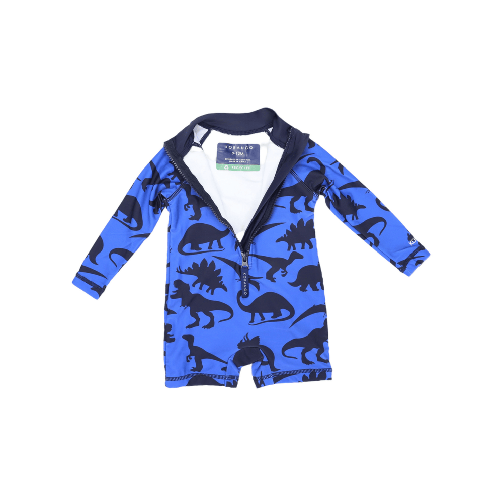 Korango Long Sleeve Zip Swimwear - Dinosaur - kateinglishdesigns
