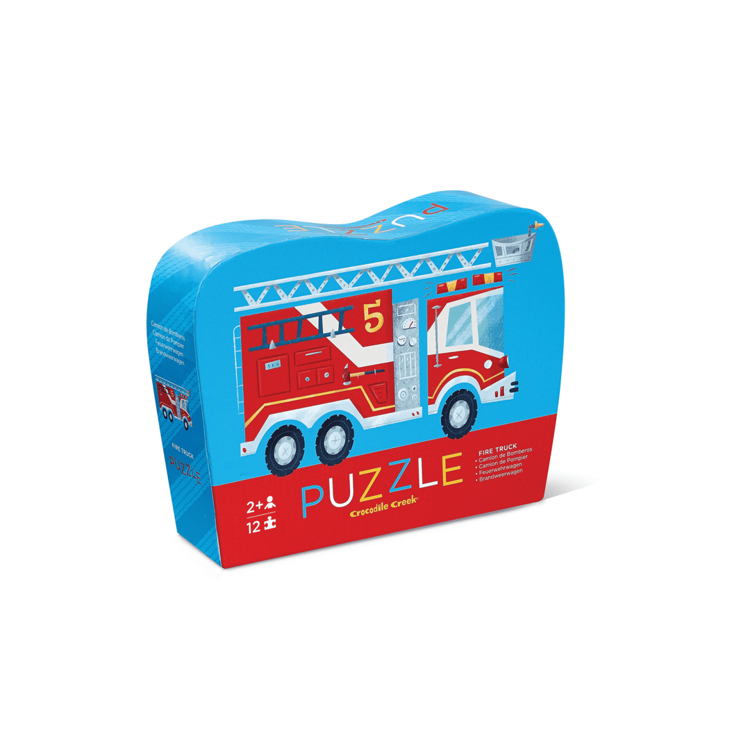 Mini Puzzle 12 pc - Fire Truck - kateinglishdesigns