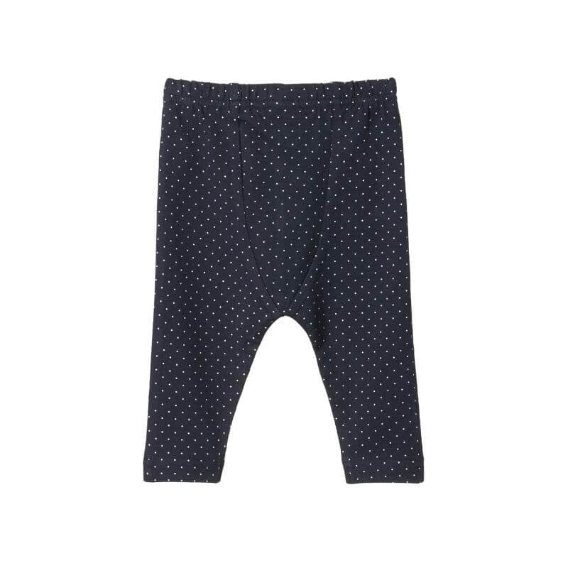 Nature Baby Leggings - Navy Mini Dot - kateinglishdesigns