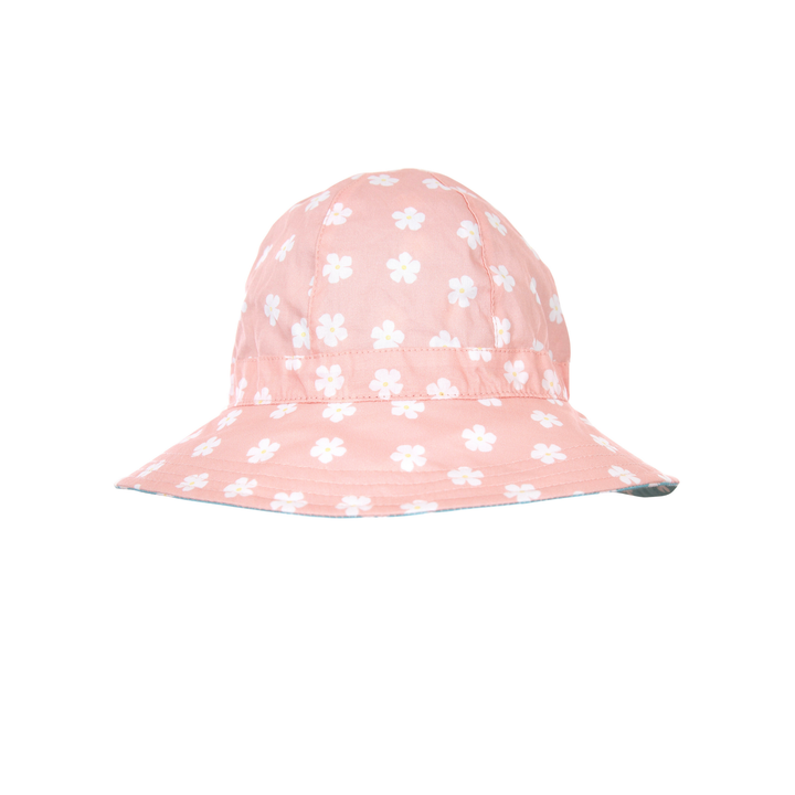 Petuna Reversible Wide Brim Sunhat - Pink, Blue and White