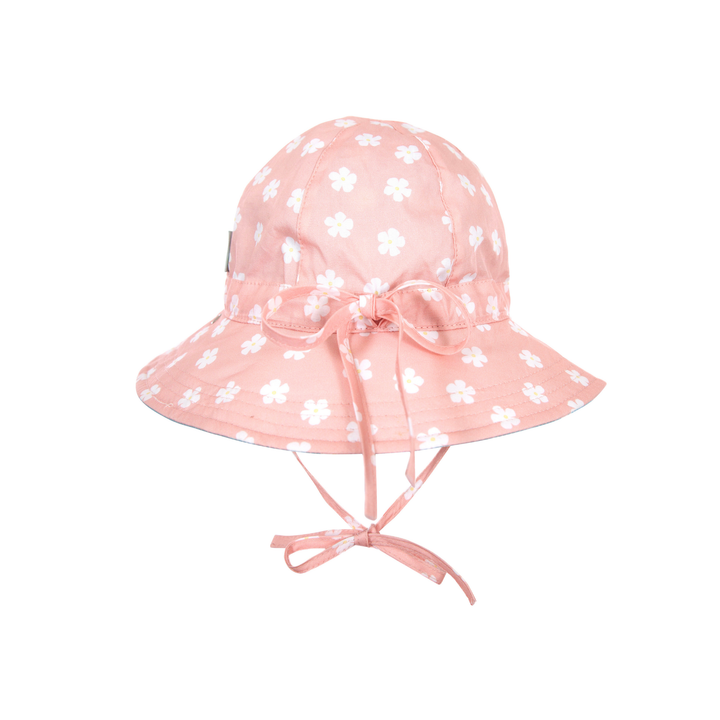 Petuna Reversible Wide Brim Sunhat - Pink, Blue and White