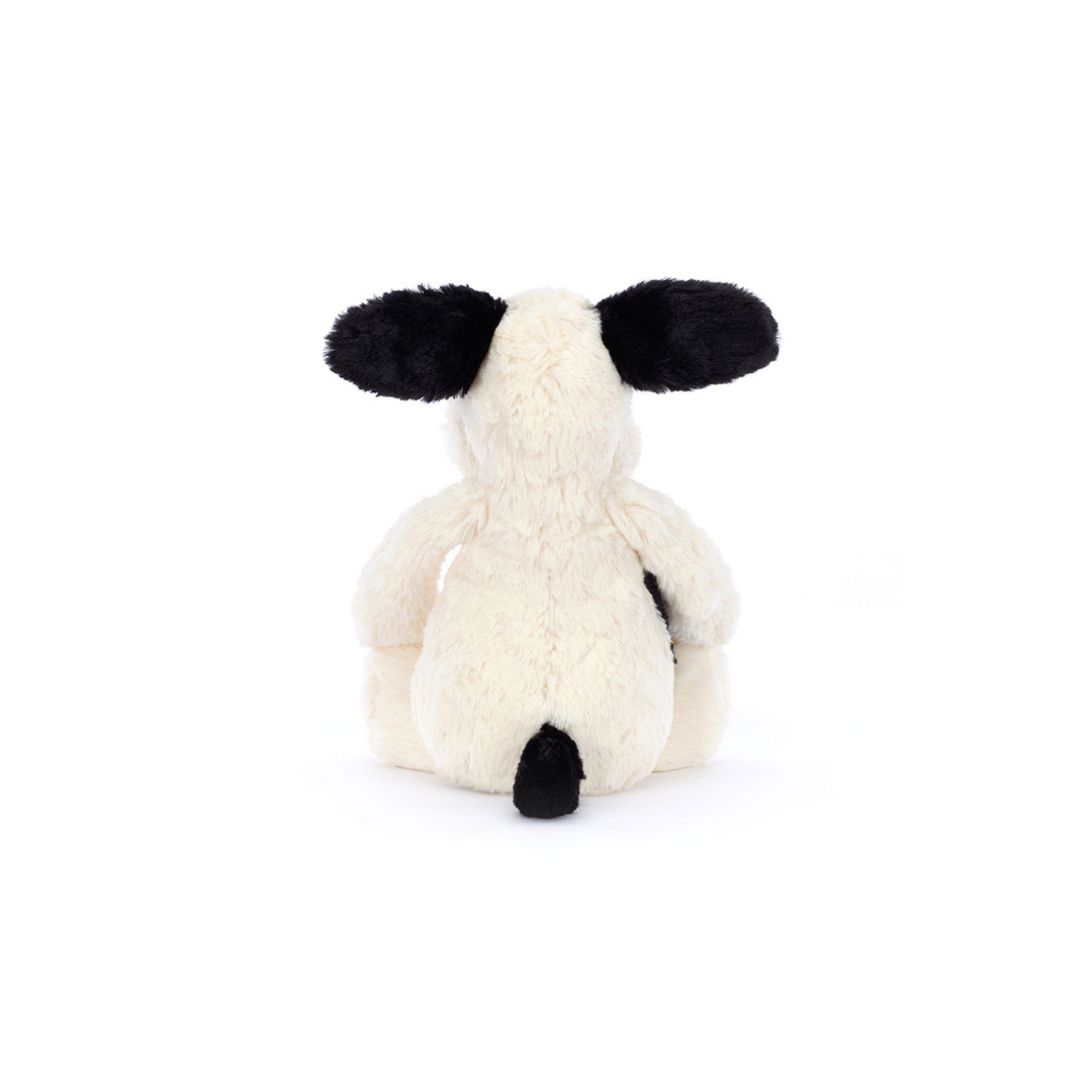 Jellycat Bashful Puppy Medium - Black & Cream