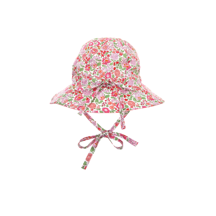 Harper Wide Brim Reversible Sunhat - Pink, Green and White