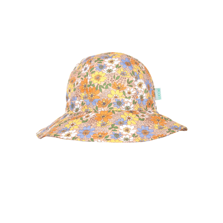 Maggie Wide Brim Sunhat - Peach and Multi