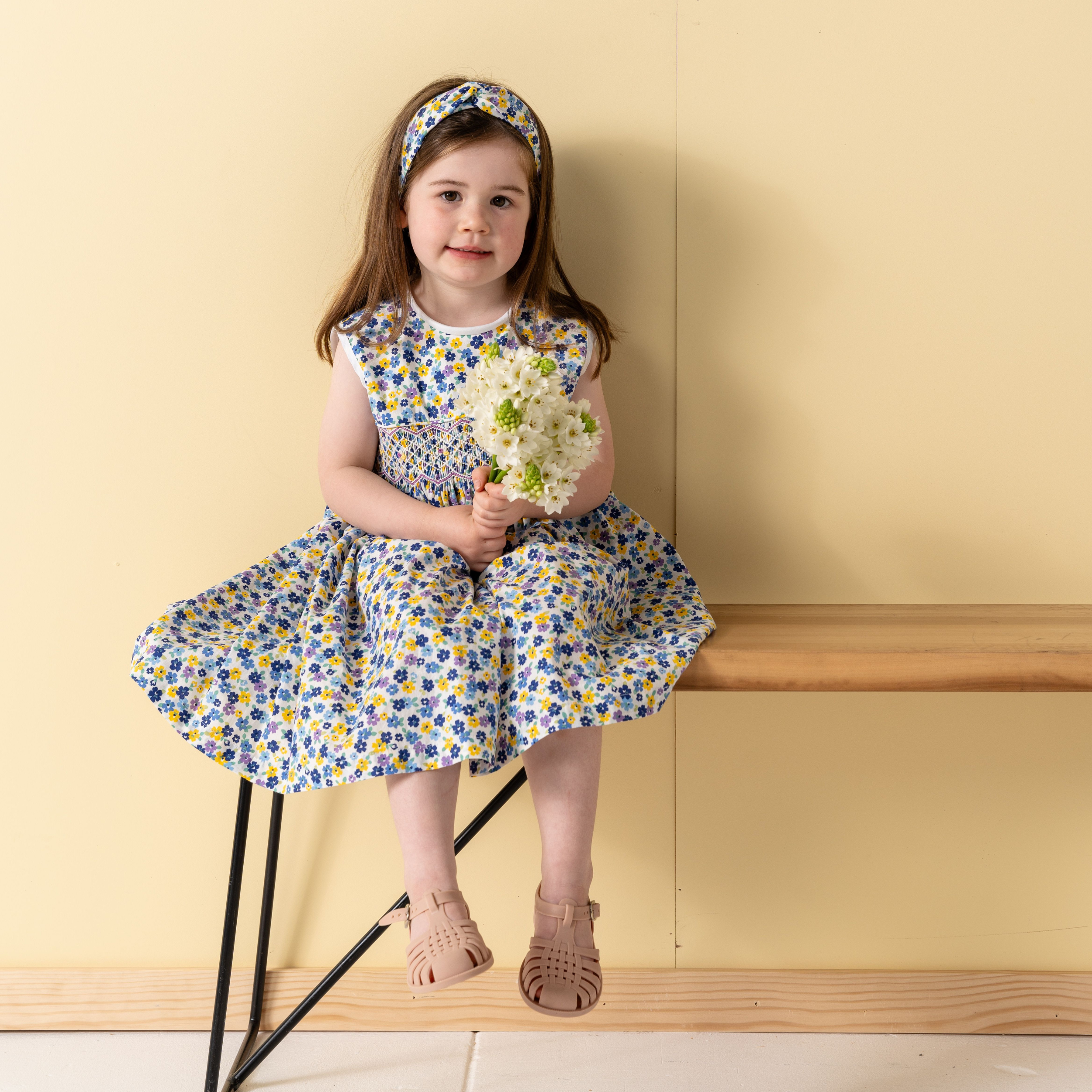 Billy Blue Floral Dress - Smox Rox – kateinglishdesigns