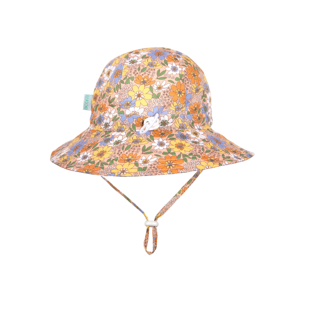 Maggie Wide Brim Sunhat - Peach and Multi