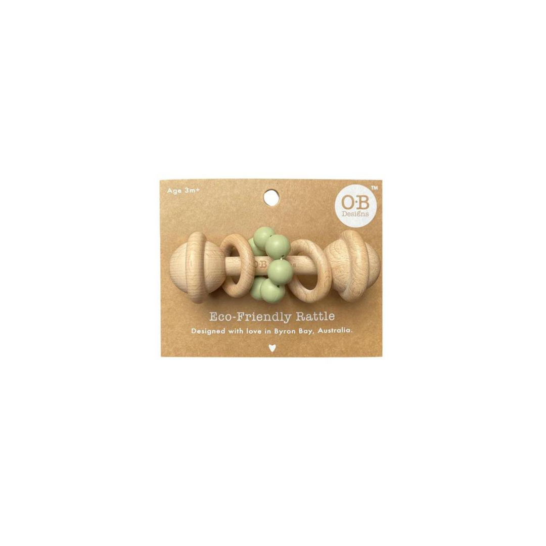 Mint Wooden Rattle