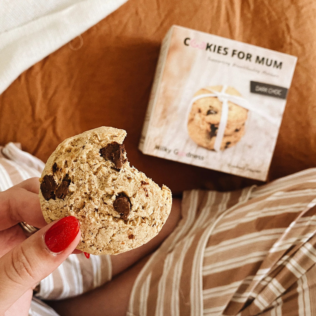 Milky Goodness Dark Chocolate Chip Lactation Cookies