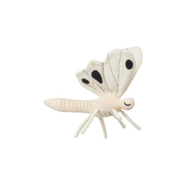 Butterfly Baby Rattle - Natural