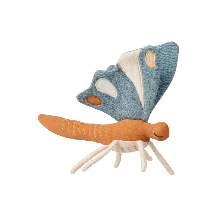 Butterfly Baby Rattle - Blue