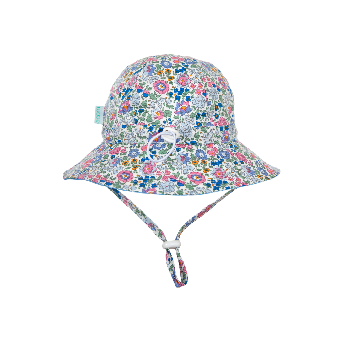 Amelie Wide Brim Sunhat - Pink and Purple