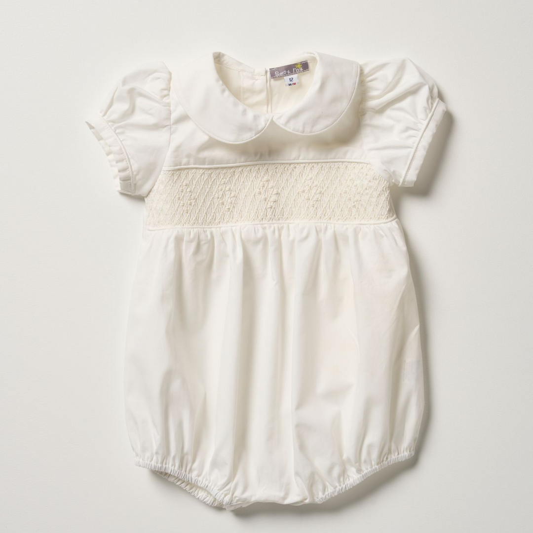 Classic White Baby Romper - Smox Rox