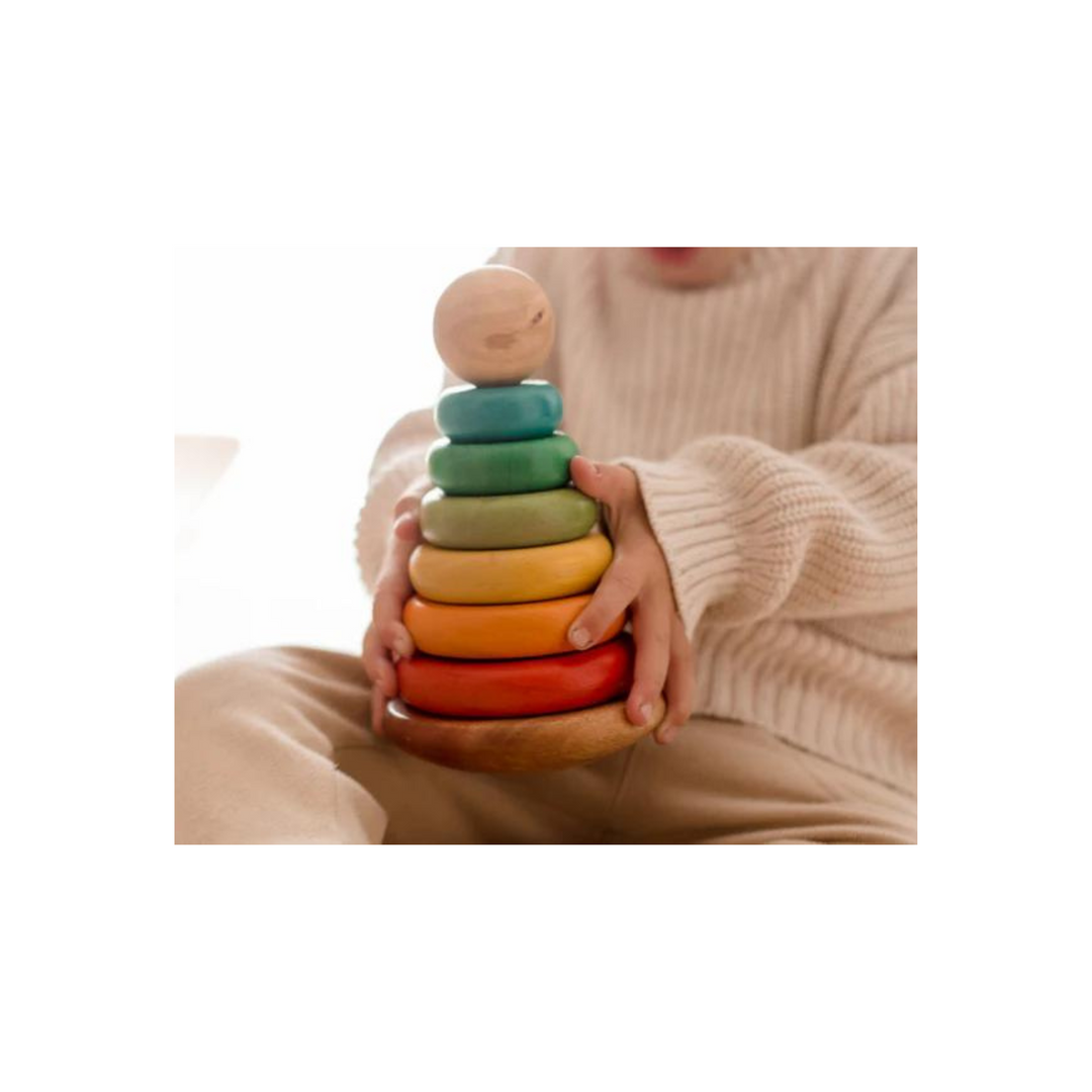 Wooden Bouncing Stacking Rings