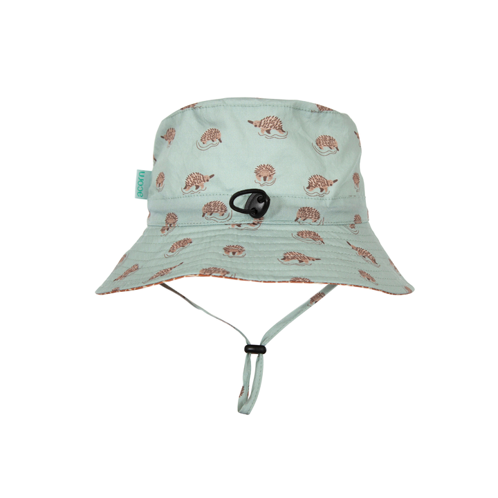 Echidna Wide Brim Bucket Hat - Khaki and Brown