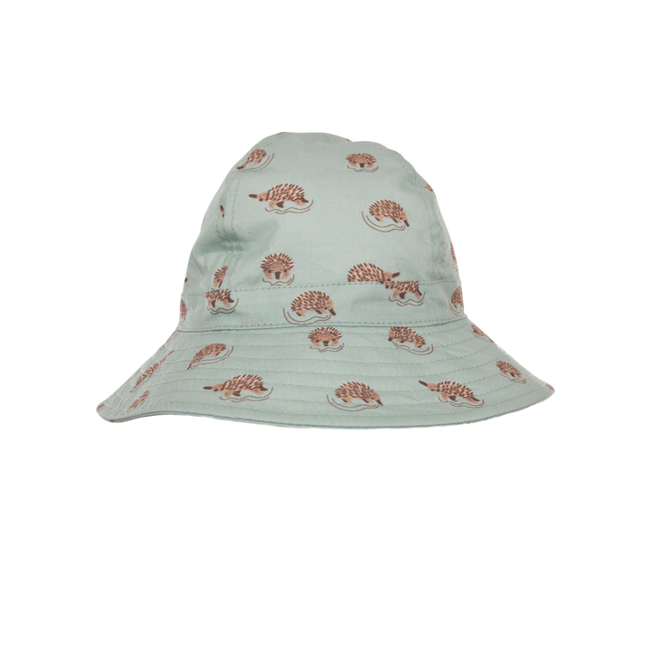 Echidna Wide Brim Infant Hat - Khaki and Brown