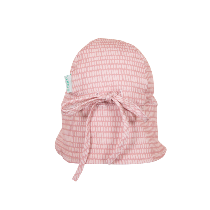 Rose Dashes Flap Hat - Pink