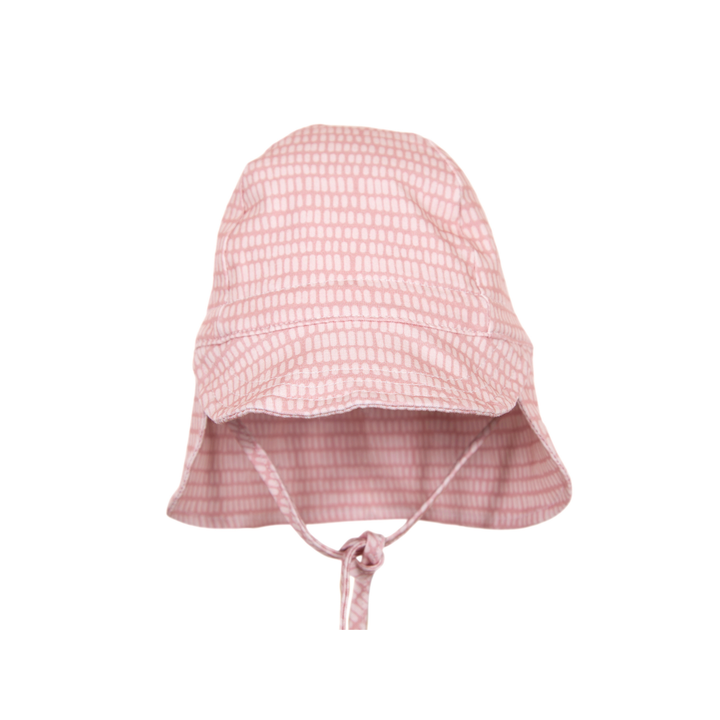 Rose Dashes Flap Hat - Pink