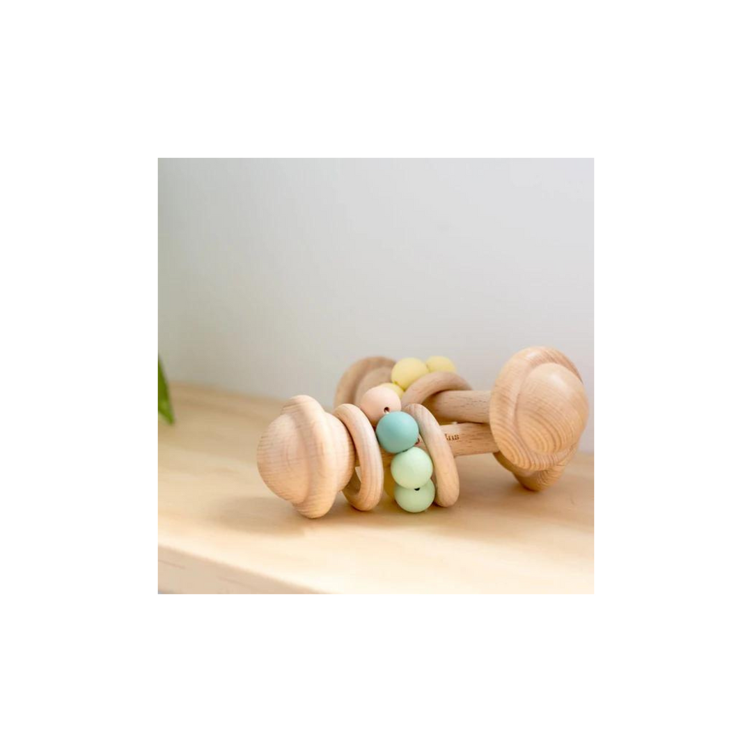 Pastel Multi Colour Wooden Rattle