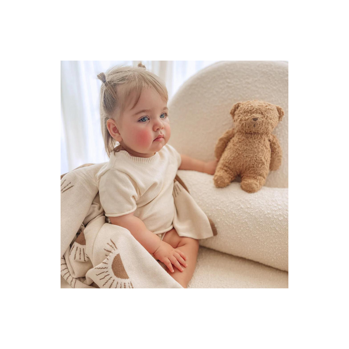 Suns Coffee Reversible Baby Blanket