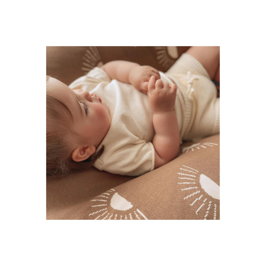 Suns Coffee Reversible Baby Blanket