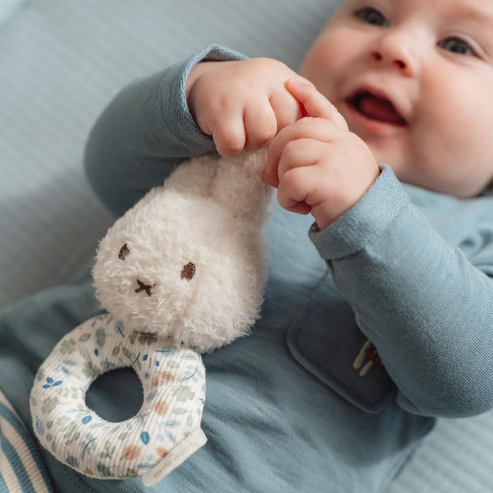 Baby Bunny Rattle - Miffy Lucky Leaves