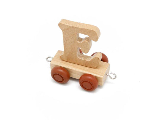 Letter E - Wooden Train