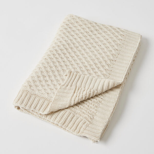 Cotton Baby Blanket - Natural